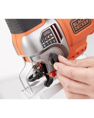 Електролобзик Black&Decker 50 Вт, 1000 - 3100 хід/хв, 2.2 кг, кейс (BES610K)