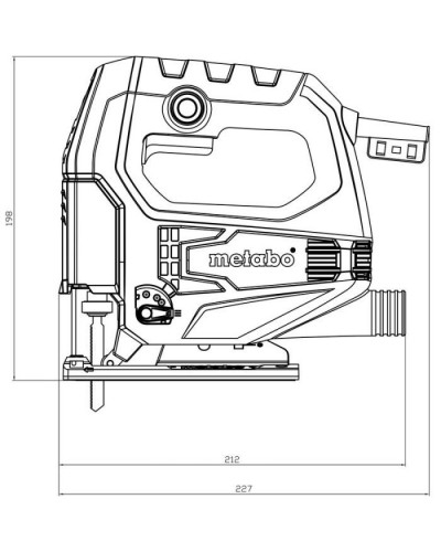 Електролобзик Metabo STEB 65 Quick, 450Вт, 600-3000 об/хв (601030500)