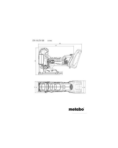 Електролобзик Metabo STA 18 LTX 100 LI HD 18V, хід 22мм, 550-2800об/хв (без АКБ та ЗП) (601002890)