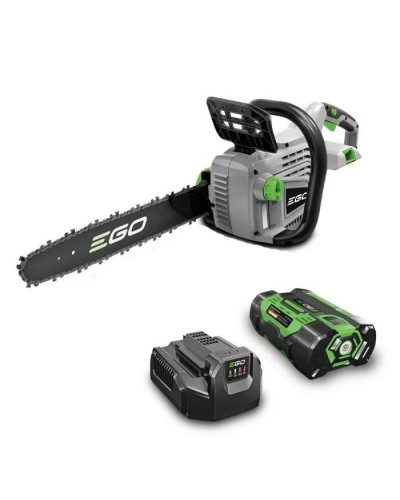 Ланцюгова пила EGO CS1401E KIT, 56В, шина 35см, 52лан, 3/8P, 1,1мм, акум. 2,5Ah + ЗП (0410003027)
