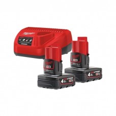 Набір акумулятор + зарядний пристрій Milwaukee Li-Ion M12 NRG-402, 2x4Ah + ЗП (4933459211)
