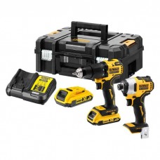 Набір електроіструментів DeWALT 2 од. 18 В XR Li-lon, вага 5.9 кг, кейс TSTAK, 2 АКБ та ЗП (DCK2062D2T)
