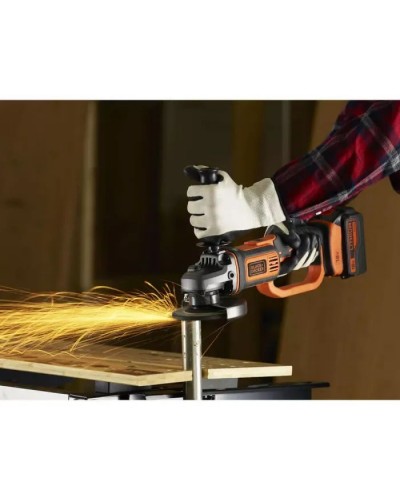 Шліфувальна машина Black&Decker 18V, 4Ah, 125 мм, 8600 об/хв (BCG720M1)