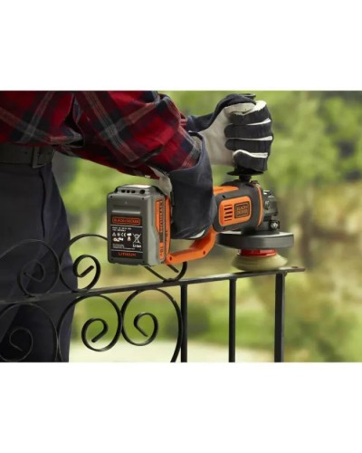 Шліфувальна машина Black&Decker 18V, 4Ah, 125 мм, 8600 об/хв (BCG720M1)