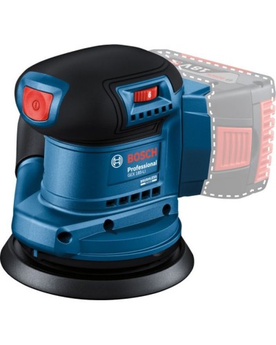 Шліфувальна машина Bosch GEX 185-LI, 18В, 125 мм, 6000-10000 об/хв (без АКБ та ЗП) (0.601.3A5.020)