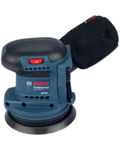 Шліфувальна машина Bosch GEX 185-LI, 18В, 125 мм, 6000-10000 об/хв (без АКБ та ЗП) (0.601.3A5.020)