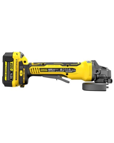Шліфувальна машина Stanley кутова акум безщіткова FATMAX,Li-Ion V20, 18В, 2x4Ah, 8000об/хв, 125 мм, кейс (SFMCG700M2K)