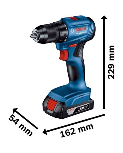 Шуруповерт Bosch GSR 185-LI, 2х2.0 Ah, ЗП GAL 18V-20, кейс (0.601.9K3.000)