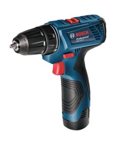 Шуруповерт Bosch GSR 120-LI, 2х2Ач, набір біт 11од і свердел 12од. (0.601.9G8.002)