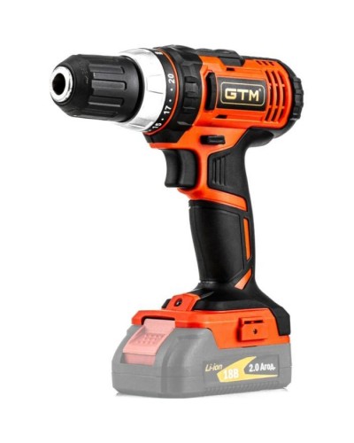 Шуруповерт GTM DS18/40P, 18В, 40Нм, 2шв, (без АКБ та ЗП) (DS18/40P_BARE TOOL)