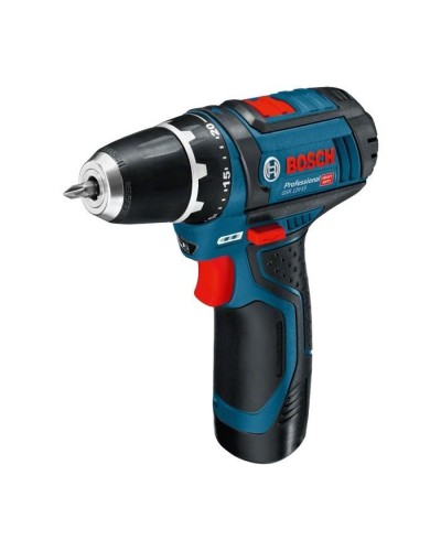 Шуруповерт Bosch GSR 12V-15 12В, 2х2А/год, 15-30Нм, 0-400/400-1300об/хв, набір 10 біт, кейс (0.601.868.10G)