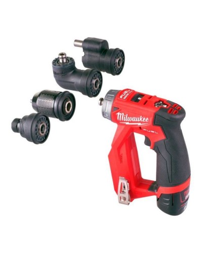 Шуруповерт Milwaukee M12 FDDXKIT-202X, 34 Нм, 2x2Аг, 4 насадки, кейс (4933464979)