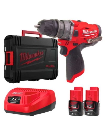 Шуруповерт Milwaukee M12 FPDX-202X, 37Нм, 2x2Аг, 2 насадки, кейс (4933464136)
