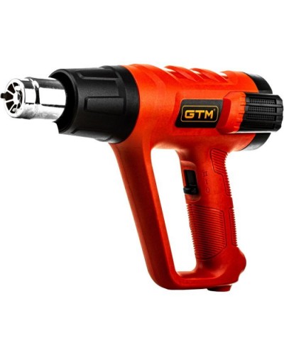 Будівельний фен GTM HG2000EM, 2000Вт, 80-600С, 300/500л/хв, LCD-дисплей (HG2000EM)