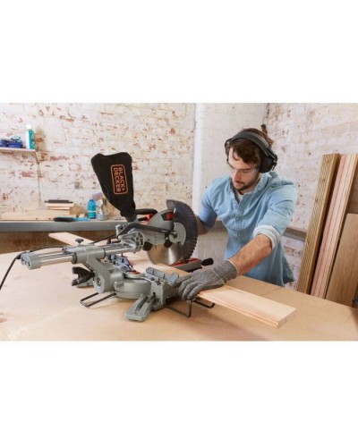 Торцювальна пила Black&Decker 2100 Вт, диск 254х30 мм, 5000 об/хв, XPS, вага 18.5 кг (BES710)