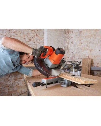 Торцювальна пила Black&Decker 2100 Вт, диск 254х30 мм, 5000 об/хв, XPS, вага 18.5 кг (BES710)