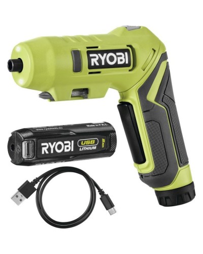Викрутка акумуляторна Ryobi RSDP4-120G 4В, USB, Lithium, 1х2Ah, 5Нм, 200об/хв, поворотна ручка (5133005958)