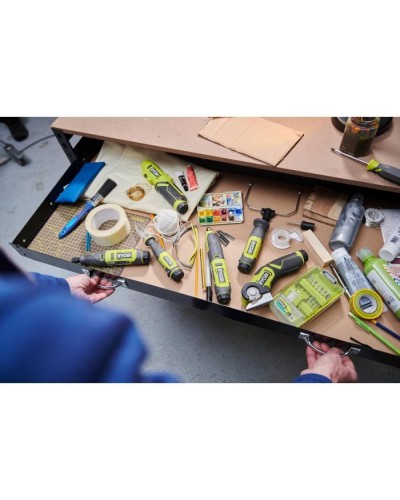 Викрутка акумуляторна Ryobi RSD4-120TA2, USB Lithium, 4V, 1х2Ah, 5Нм, 200об/хв, 2 насадки ,10 біт, кейс (5133006211)