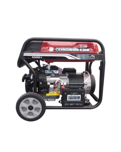 Генератор Vulkan SC6000E-II 1ф 5,0kW, ел.старт, бак-25л, колеса (SC6000E-II)