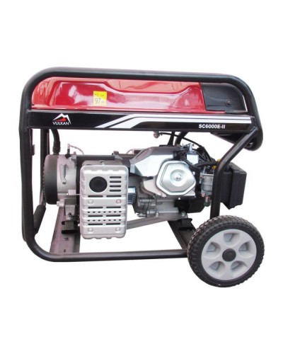 Генератор Vulkan SC6000E-II 1ф 5,0kW, ел.старт, бак-25л, колеса (SC6000E-II)