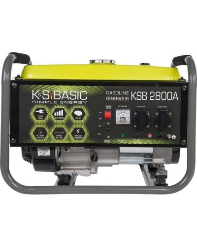 Генератор Konner&Sohnen Basic KSB 2800A, 230V, 2.8kW, ручний запуск, 36.2кг (KSB2800A)