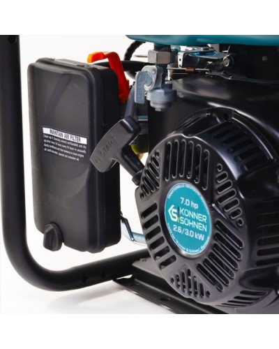 Генератор Konner&Sohnen KS 3000, 230В, 3kW, 13.04А, ручний запуск, 41.5кг (KS3000)