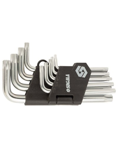 Ключ Sigma набір TORX 9шт T10-T50 CrV, короткі з отвором (4022211)