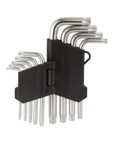 Ключ Sigma набір TORX 9шт T10-T50 CrV, короткі з отвором (4022211)