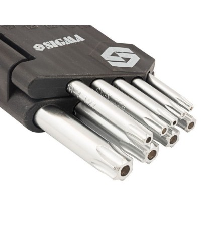 Ключ Sigma набір TORX 9шт T10-T50 CrV, короткі з отвором (4022211)