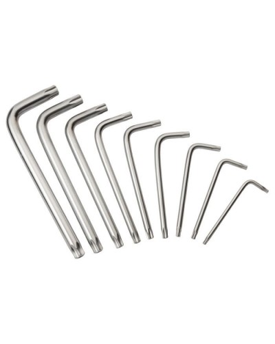 Ключ Sigma набір TORX 9шт T10-T50 CrV, короткі з отвором (4022211)