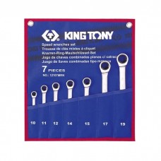 Ключ KING TONY комбінований з тріскачкою 7 шт., 10-19 мм (12107MRN)