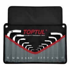 Ключ Toptul шестигранний Г-обр. 2-19мм 14шт. у чохлі (GPAQ1401)