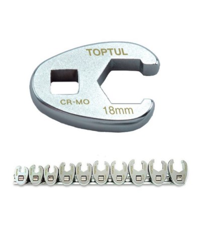 Ключ Toptul розрізний односторонній 3/8" 10шт 10-19мм (GAAR1001)