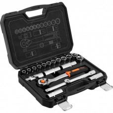 Набір головок Neo Tools 20шт, 1/2", тріскачка 90 зубців, CrV, кейс (10-032N)