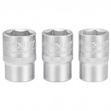 Набір головок Stanley орцевих 1/2" Maxi Drive, із шестигранним профілем, 3 шт: 17, 18, 19 мм. (FMMT17094-0)