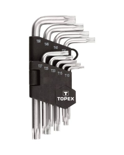 Набір інструментів Topex ключі шестигранні Torx T10-T50, набір 9 шт.*1 уп. (35D960)