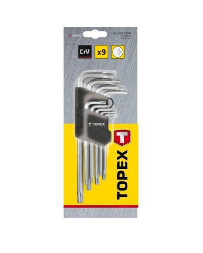 Набір інструментів Topex ключі шестигранні Torx T10-T50, набір 9 шт.*1 уп. (35D961)