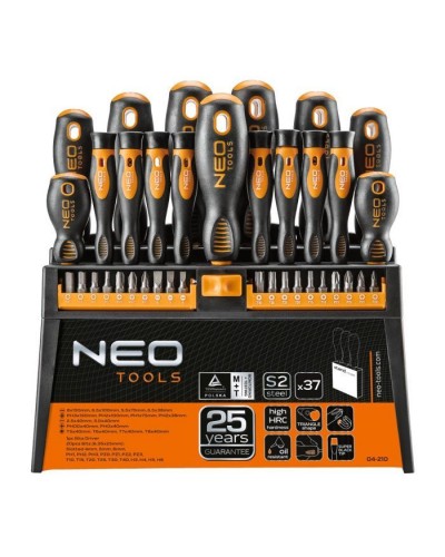 Набір інструментів Neo Tools викруток та насадок 37 шт. (04-210)