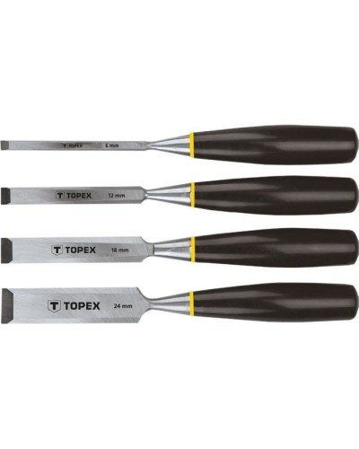 Набір інструментів Topex стамески 6-24 мм, набор 4 шт. (09A310)