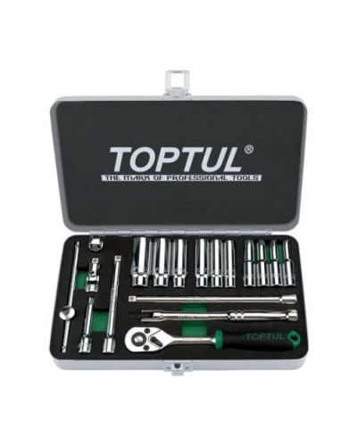 Набір інструментів Toptul дюймових 1/4" 18од. 3/16"-9/16" (GCAD1813)