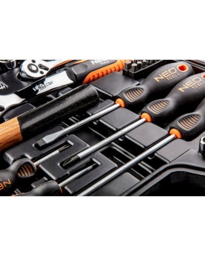 Набір інструментів Neo Tools 100 од., 1/4 ", 1/2", CrV, кейс (08-920)