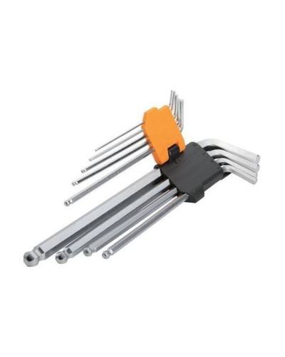 Набір інструментів Tolsen подовжених ключів Torx з отвором 9 шт Т10-Т50 (20057)