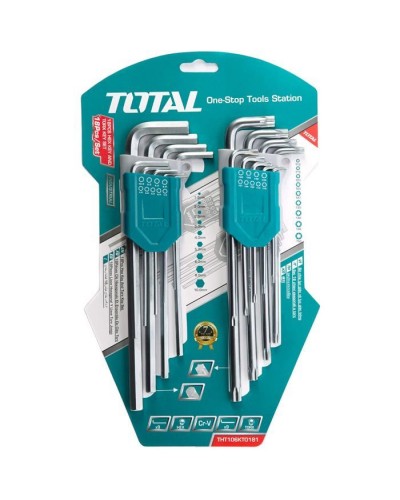 Набір інструментів Total ключів шестиграних+TORX 18шт. (THT106KT0181)