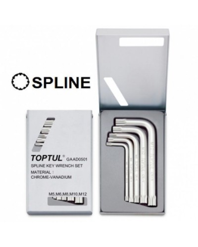 Набір інструментів Toptul ключів SPLINE Г-подібних М5-М12 (GAAD0501)