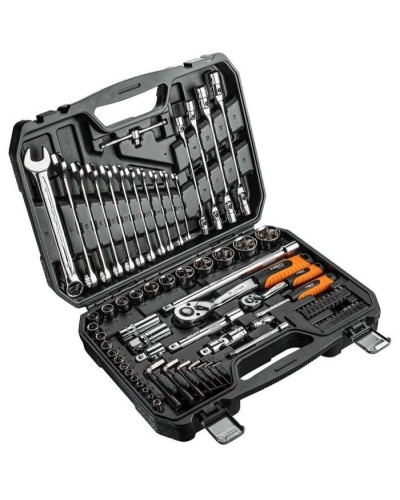 Набір інструментів Neo Tools 1/2", 1/4", CrV, 77 шт. (08-915)