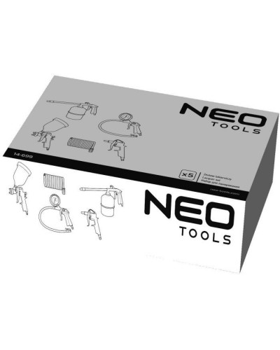 Набір інструментів Neo Tools пневматичних, для фарбування. 5 од. (14-699)
