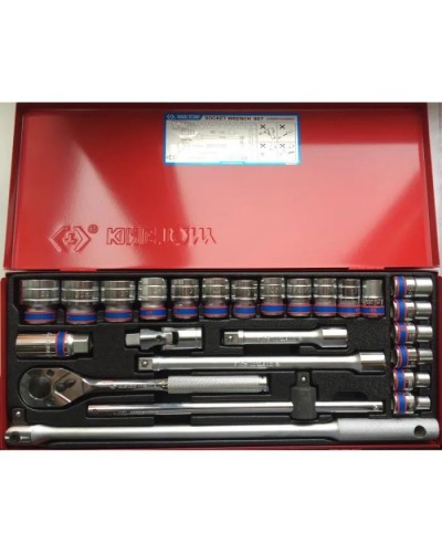 Набір інструментів KING TONY 1/2" 24 шт 12-тигранних з принаддям (4226MR01)