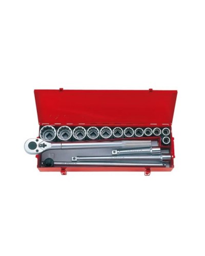 Набір інструментів KING TONY 3/4", 7/8"- 2", 16 шт. 12-гранних, з принаддям (6016SR)