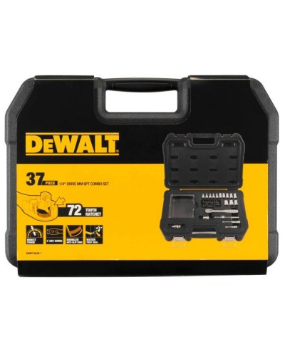 Набір інструментів DeWALT головок та біт 1/4", 37 шт. (DWMT19238-1)