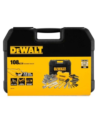 Набір інструментів DeWALT 1/4" и 3/8", 108 шт. (DWMT73801-1)